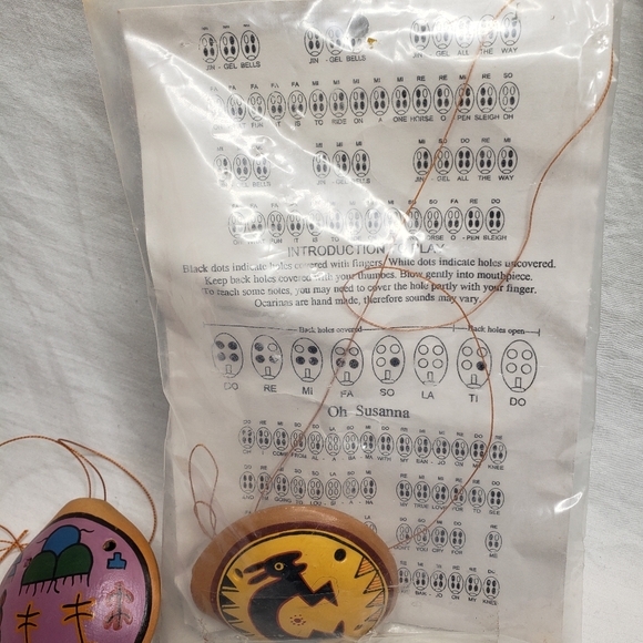 Two Pre-Columbian Orcarina Clay Flutes Latin America - Picture 3 of 3